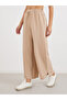 Solid Drawstring Waist Wide Leg Pants - 2