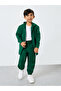 Green Cotton Full Zip Hoodie with Pocket - 3