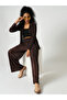 Textured Striped Long Sleeve Shirt and Wide Leg Trousers Co-Ords