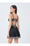 Embroidered Lace Trim Babydoll - 4