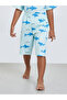 Shark Graphic Round Neck T-Shirt and Shorts Set - 5