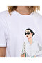 Graphic Print T-Shirt with Crew Neck and Short Sleeves - 4