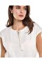 Solid Top with Tie-Up Neck and Cap Sleeves - 4