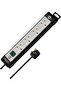 Premium Line 4-Way Extension Cable with 3m Cord, Black/Light Gray, Lighted Switch, Made