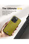iPhone 15 Pro Max Case Cover | Onyx Series|Checkerboard Yellow - 4