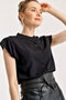 Women's Half Sleeve Shirt Black 1078