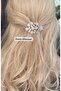 Luxury Crystal Stone Gold Gold Chain Dangle Star Flower Metal Buckle Clip-On - 2