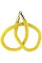Velvet Crowd Control Stanchion Rope, 150 cm, Yellow with Gold Hooks - 4