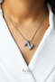 Steel Zircon Stone Letter Balloon Necklace-Silver Color - 3