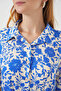 Women's Short Sleeve Patterned Dress 2560 - Cobalt Blue - 4