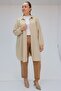 59009 Large Size Double Leg Trousers with Elastic Waist - Tan - 4