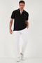 Cotton Regular Fit Stripe Detailed Buttoned Polo Collar 3-Pack t Shirt Men's t Shirt 5902118 - 5