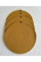 Round Placemat, Table Decor Supla Mustard 33cm Set of 4