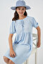 Women's Lace-Up Midi Dress 2575 - Blue - 2