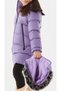 Girl's Zipper Detailed Hooded Lilac Color Coat - 6
