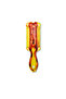 Double-Sided Nit Comb with Handle, Fine-Toothed Hair Lice Removal Tool, Orange - 2