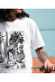 Custom Design Jungle Themed Black-White 100% Cotton Men T-Shirt - 2