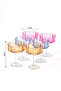 Set of 6 Colorful Footed Glass Turkish Delight Bowl & Sugar Bowl – 6×8 cm - 3