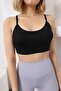 Women's Black Strap Padded Sports Bustier Njsport24 - 3