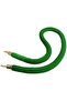 Velvet Stanchion Rope with Gold Hooks, 150 cm, Green - 3