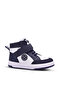 Albert Boy's Genuine Leather Single Velcro Navy Blue Boots