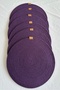 Round Placemat, Table Decor Supla Purple 33cm Set of 6 - 2