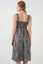 Women's Patterned Strap Midi Dress 2577 - Anthracite - 6