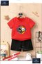 Children's Unisex “Smile One-Eyed Headphones“ Special Printed Crew Neck T-Shirt - Shorts Set