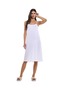 Lace Trim Strappy Nightdress with Scoop Neck