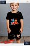 Children's Unisex “Tom and Jerry with Hearts on Car“ Custom Printed Crew Neck T-Shirt - Shorts Set - 2