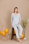 Long Sleeve, Lace Maternity-Pregnancy Pajama Set - 2