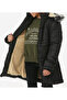 Girl's Black Inflatable Coat with Removable Hood - 2