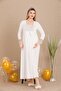 Long Sleeve, Lace, Button Collar Maternity-Nightdress
