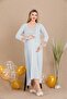 Long Sleeve, Lace, Button Collar Maternity-Nightdress