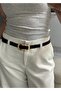 Black Liquid Gold Buckle Belt 2 cm Width, 100 cm Length - 2