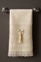 Eliza 100% Cotton Velvet Lace Laced Bowknot Dowry Hand and Face Towel - 5