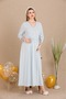 Maternity-Pregnant 2-Piece Set with Morning Dress, Long Sleeves, Button Collar Nightgown - 2