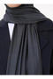 Premium Combed Cotton Shawl - Anthracite - St941-Tuva - 5