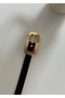 Black Liquid Gold Buckle Belt 2 cm Width, 100 cm Length - 3