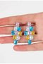 CUSTOM DESIGN EARRING WITH COLORED ZIRCON STONES - 5