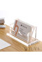 Tuva - Single Elite and Modern Design Elegant Plexiglass Business Card Holder |   Minimalist Desktop Organizer - 4