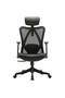M16-201 Ergonomic Office Chair – Adjustable Headrest Breathable Mesh Black - 6
