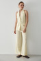 Yellow Backless Vest Pants Suit - 2