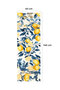 Solim White Background Blue Branch with Lemon Flower and Lemon Pattern Runner - Blue/White/Yellow 40X140 cm - 3