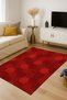 Mosso Red Colored Modern Motifs Detailed Pattern Woven Base Modern Decorative Carpet Mosso216 - 5