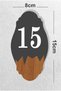 Vertical Laser Metal- Wood Apartment Site -Apartment Hotel Office Door Number 15X8Cm - Door Number 15 - 4
