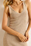 Women's Stone Textured V-Neck Mini Knitwear Dress Elb-19002520 - 6
