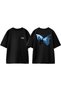 Life İs Strange 5 Design Back Printed Cotton Black Oversize T-Shirt