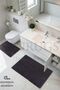 60X100Cm and 40X60Cm 2-Piece Bath Mat Set Plush Furry Non-Slip Base Washable