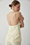 Yellow Backless Vest Pants Suit - 6